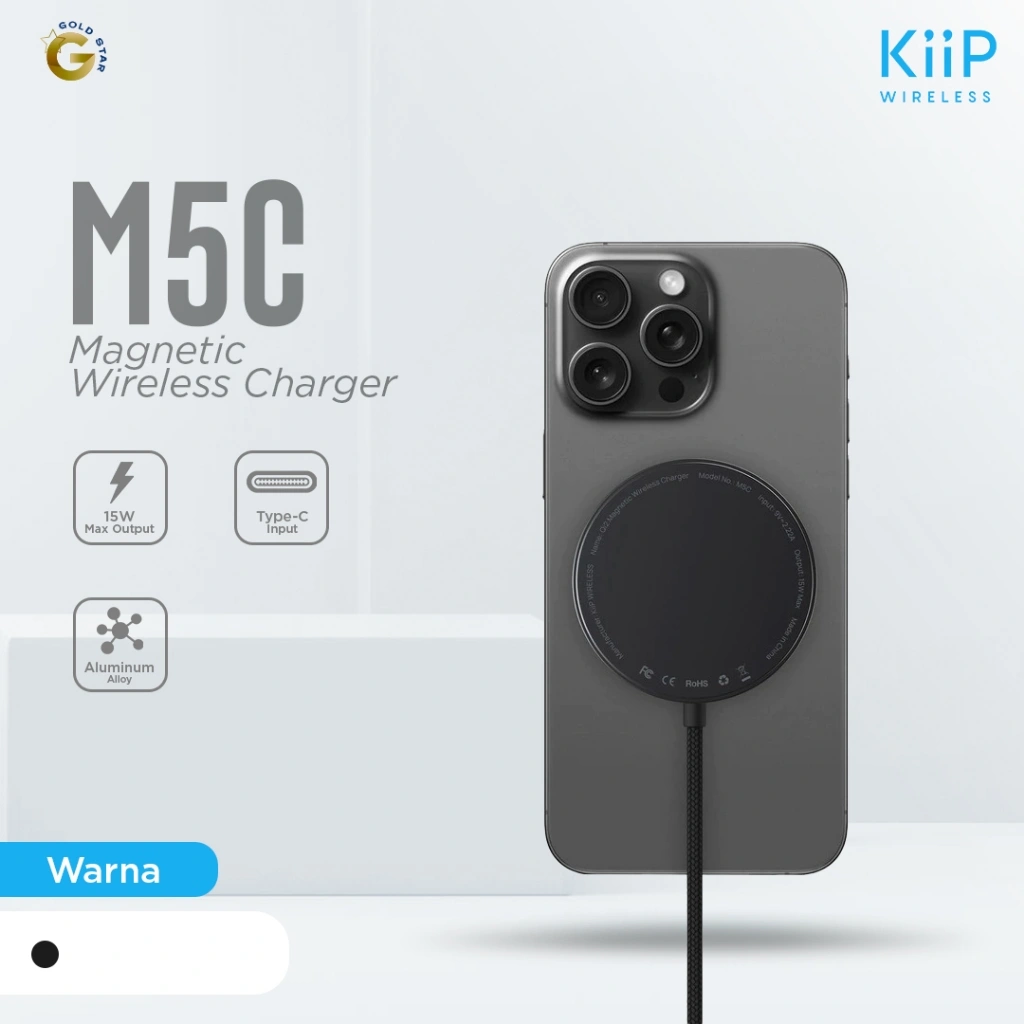 KiiP Wireless M5C Magnetic Wireless Charger Pad Qi2 Fast Charging 15W