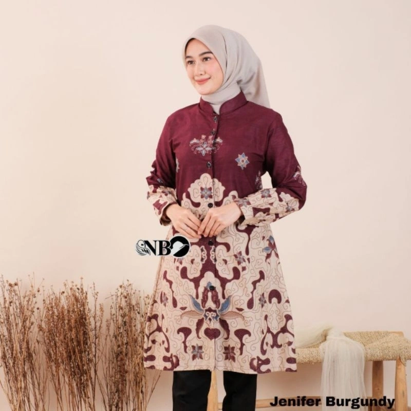 Tunik Batik Wanita Modern | Atasan Fashion Muslim Wanita Busui Friendly Baju Batik Wanita Terbaru