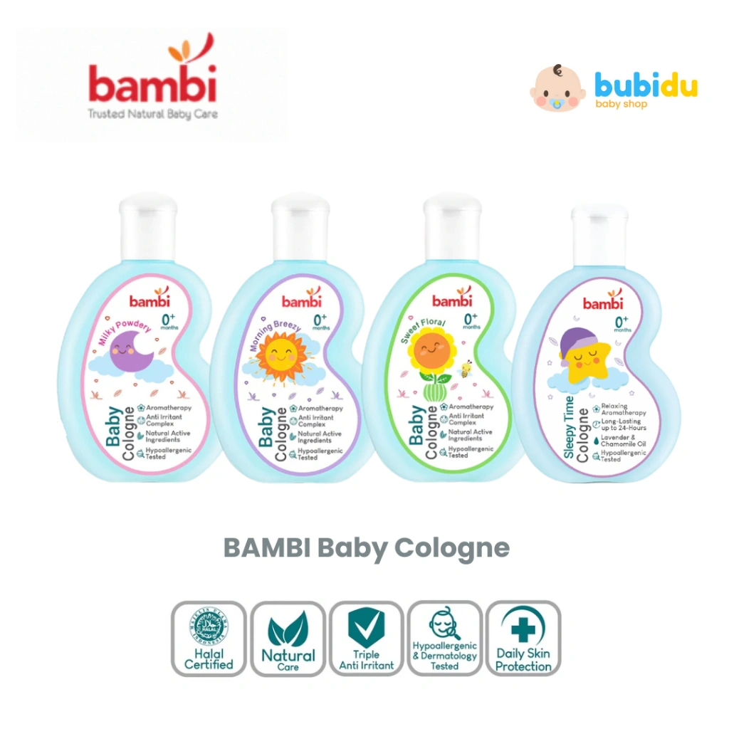 BAMBI Baby Cologne 100ml | Parfum Minyak Wangi Pewangi Bambi Baby Bayi Cologne Tahan Lama