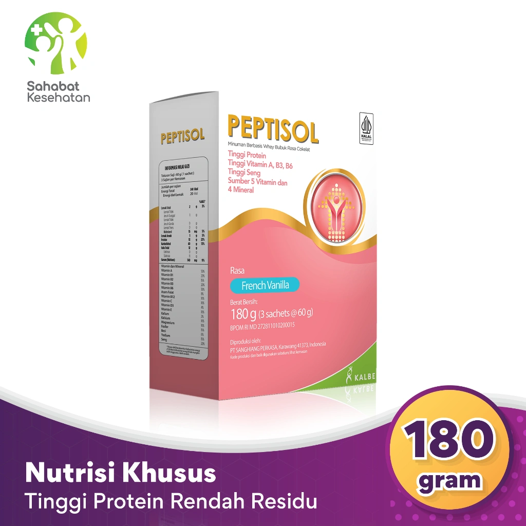 Peptisol 180 gram - Susu Tinggi Protein