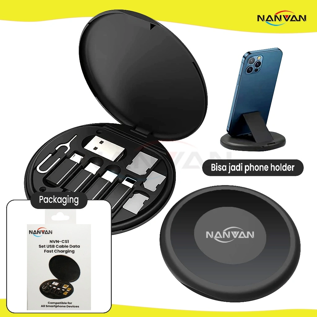 NANVAN NVN-CS1 Sambungan Kabel Data Charger Hp 1 Set Fast Charging 60w Tempat Sim Card