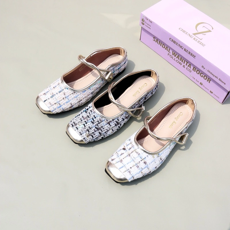 CHEUNG KUEDZ || AZETA || SEPATU BALET CANVAS RAJUT PREMIUM