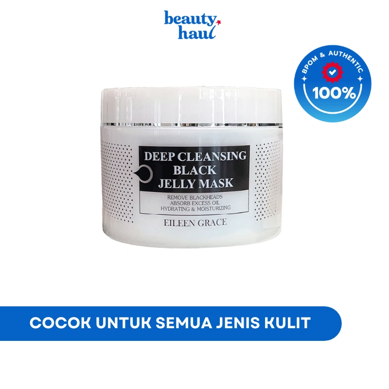 EILEEN GRACE Black Jelly - Hydrating Mask, Skincare Anti Aging, Masker Wajah Anti Aging dan Wajah Glowing