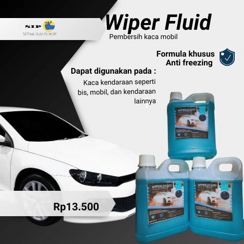 CAIRAN PEMBERSIH KACA MOBIL WIPER - Asap Knalpot, Debu, Hujan Asam -  WIPER FLUID Kemasan 1000ML