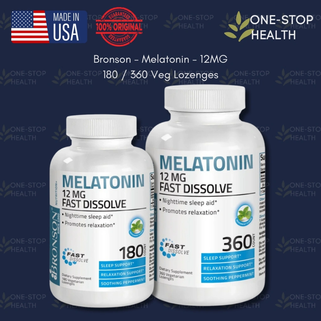 BRONSON - Melatonin Fast Dissolve 12MG - Peppermint