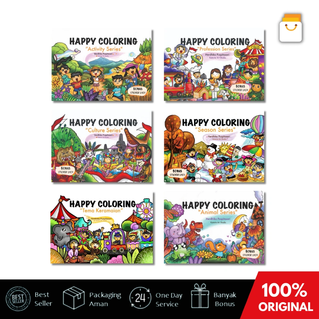 Buku Mewarnai Anak - Seri Happy Coloring - CKlik Media