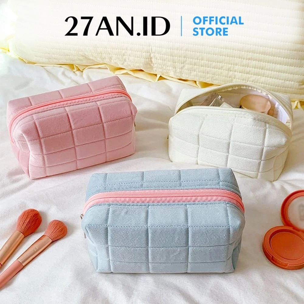 (27AN.ID) Tempat Pouch Pillow Korea H746 Kotak Pensil Sleting Velvet Aesthetic Pastel Kotak Pensil Bulu Make Up Pouch Make Up Pouch Cosmetic Bag / Kotak Pensil Bantal Cute