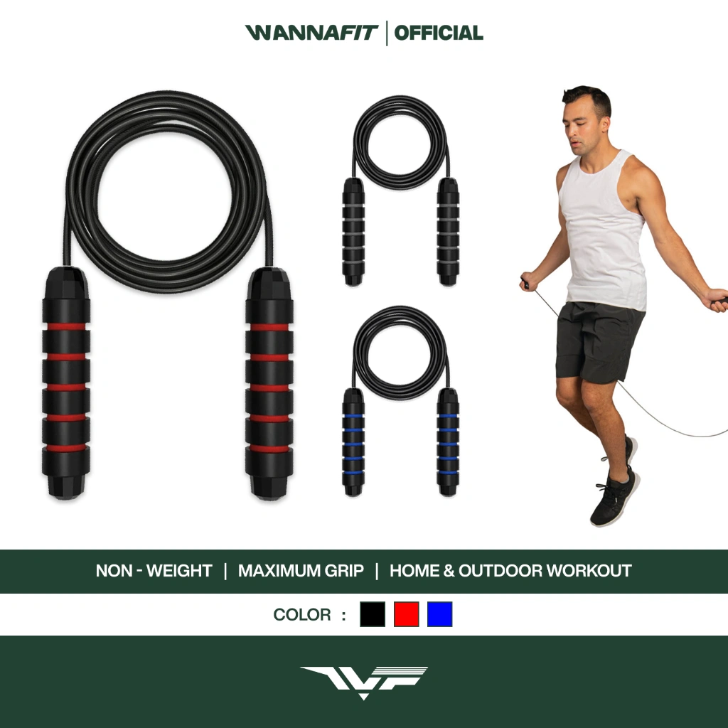 WANNAFIT Skipping Bearing Non - Weight | Lompat Tali | Alat Olahraga Rumah