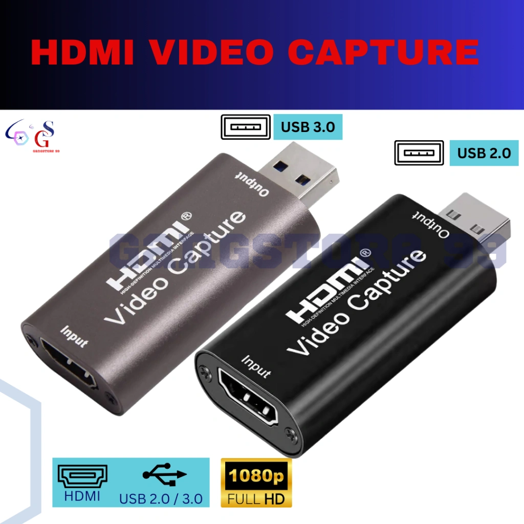 HDMI Video Capture Usb 2.0/3.0, High-Speed HDMI Video Capture Device HDMI to USB, For Gaming, Streaming, Compatible with Nintendo Switch
