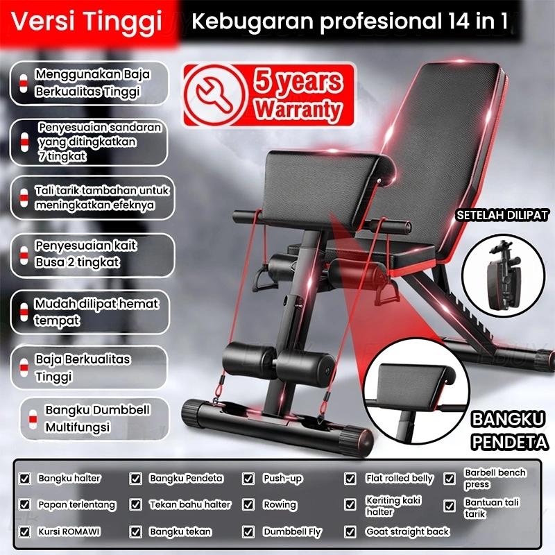 Adjustable Folding Fitness Bench Dumbbell Weight Bench Home Sit Up Exercise Bench Dumbbell Sit Up