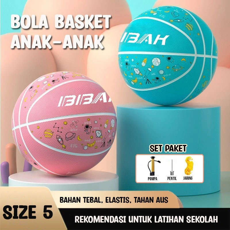 Bola Basket Anak-anak Size 5 EXTRA POMPA PENTIL