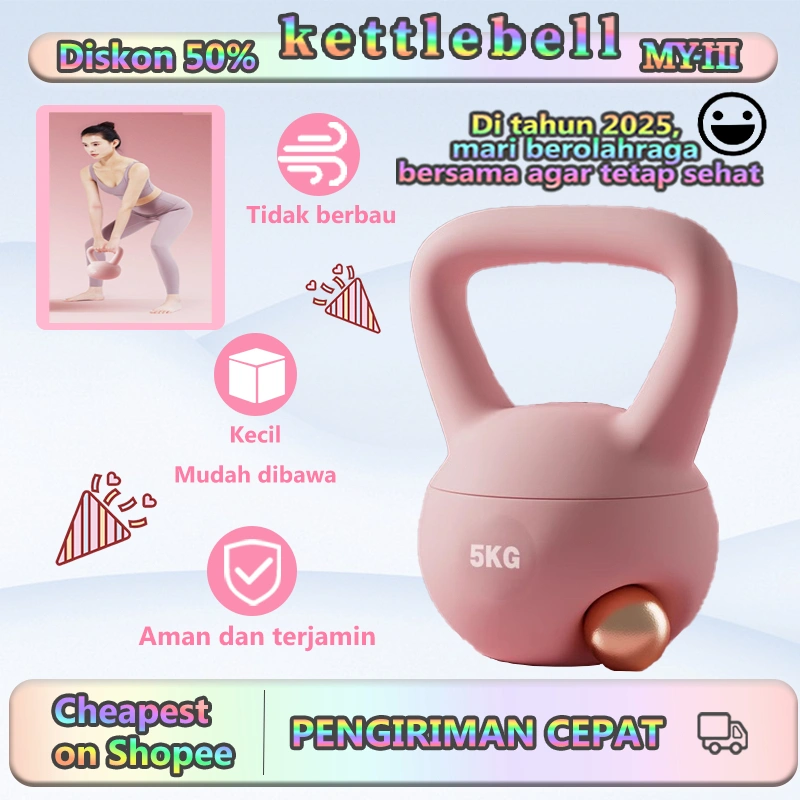 Kettlebell Dumbbell 2KG 4KG 6KG 8KG 10KG /Mudah Ditempatkan Dan Aman Alat Olahraga Di Rumah