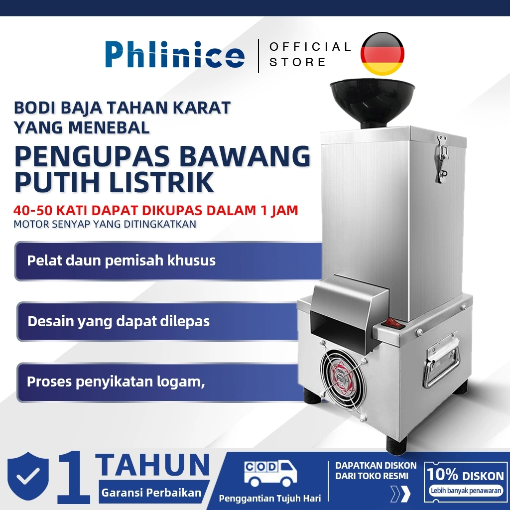 Phlinice Mesin pengupas bawang putih, mesin pengupas bawang putih, mesin pengupas bawang putih otomatis penuh, mesin pengupas bawang putih kecil komersial elektrik, mesin pengupas bawang putih