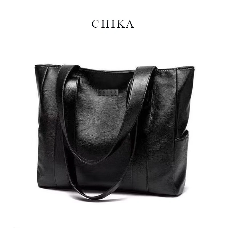 CHIKA TAS WANITA 100% ORI 3 lapis bahan tambah tebal Tote Bag  tas import totebag  B002