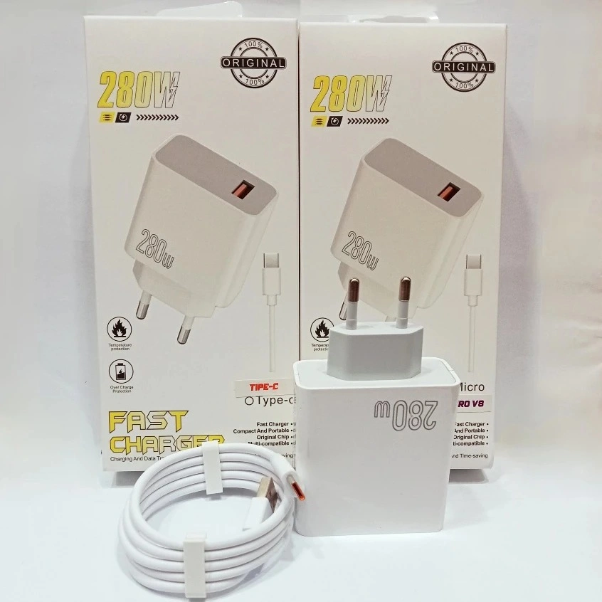 Charger 280W Fast Charging USB Micro & Type C Original High Quality