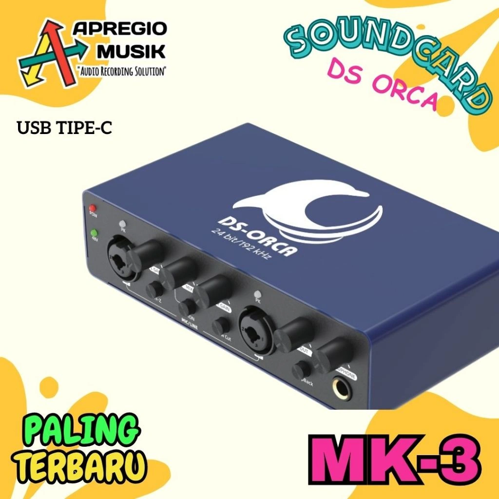 DOLPHIN SOUND DS ORCA MK3 MK III MK2 MK 2 DS-ORCA MK 3 Soundcard USB audio interface recording