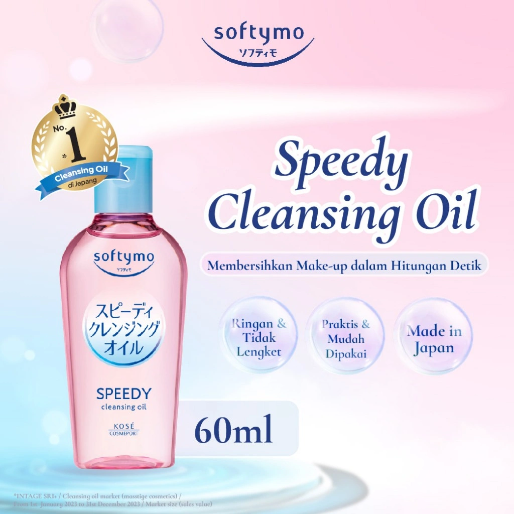 KOSE SOFTYMO Speedy Cleansing Oil 60ml (Travel Size Makeup Remover / Pembersih Make Up)