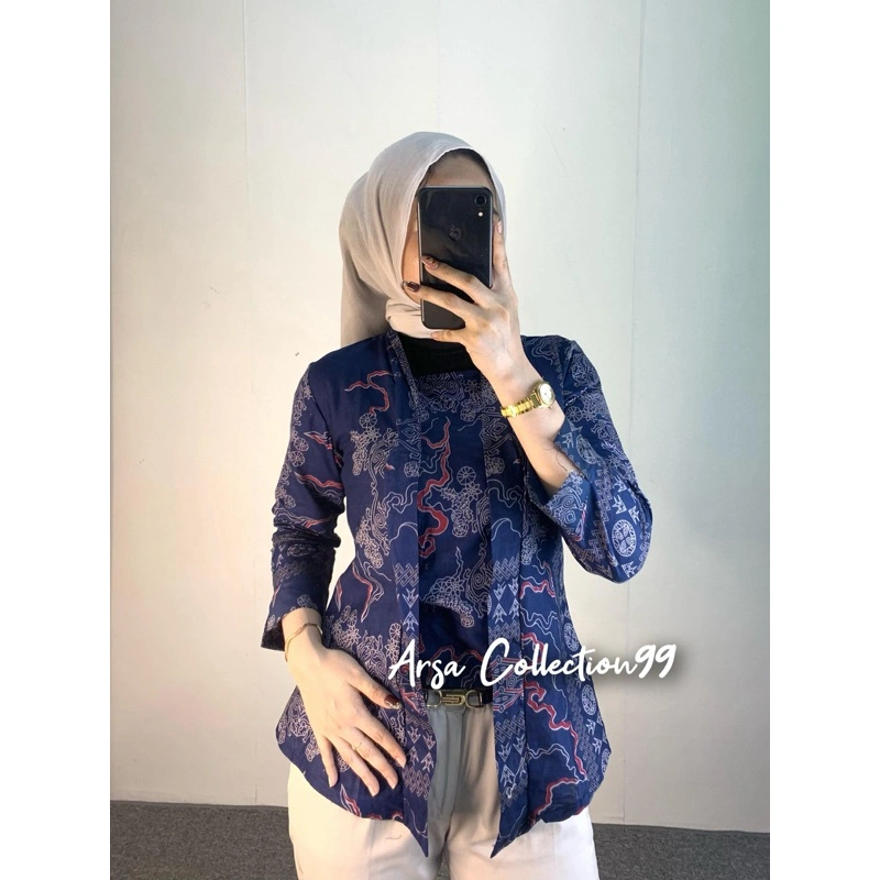 BAJU BATIK WANITA MODERN MONALISA GENES M,L,XL asli PEKALONGAN