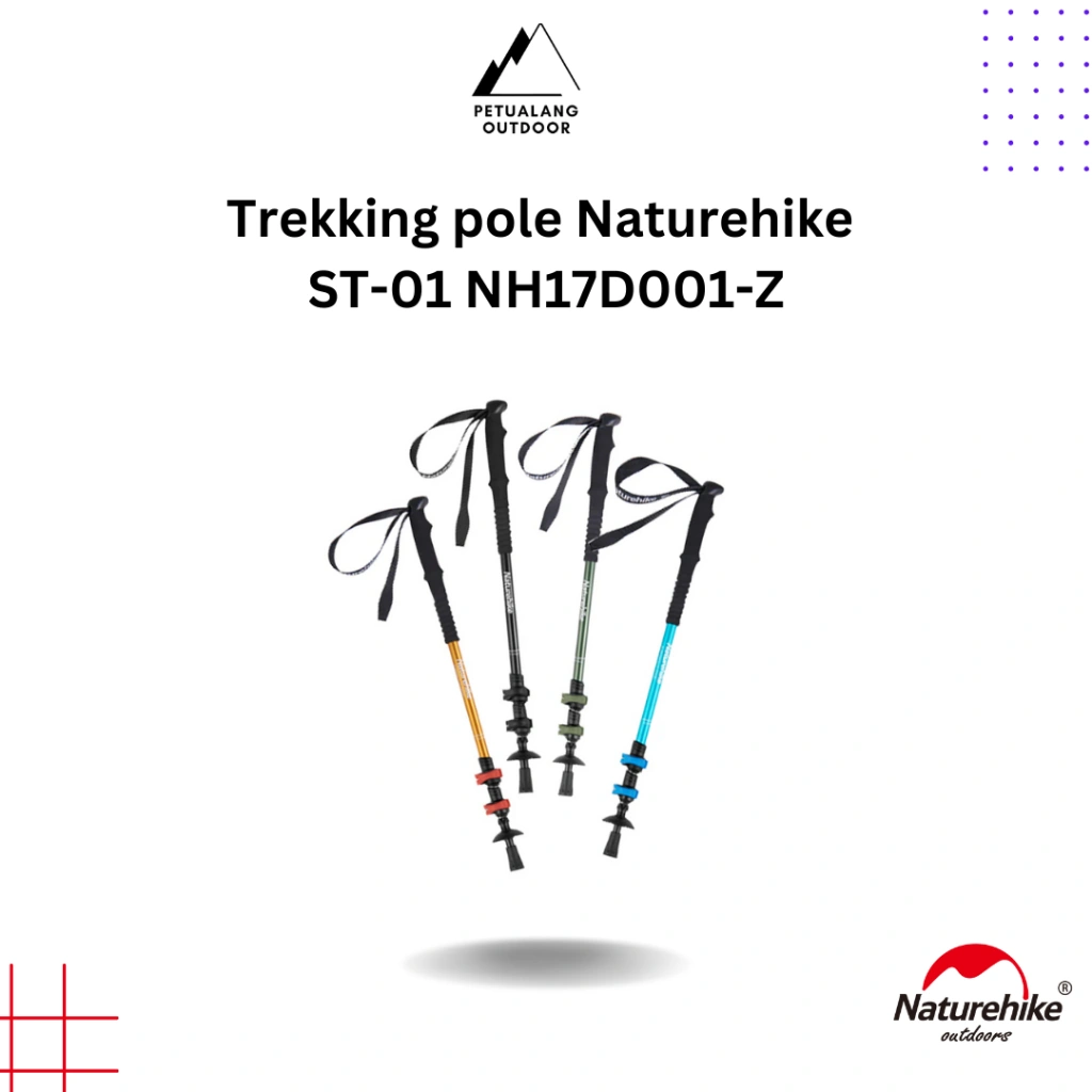 Naturehike Trekking Pole NH17D001-Z ST01 Alloy Anti Karat Adjustable 100cm-135cm