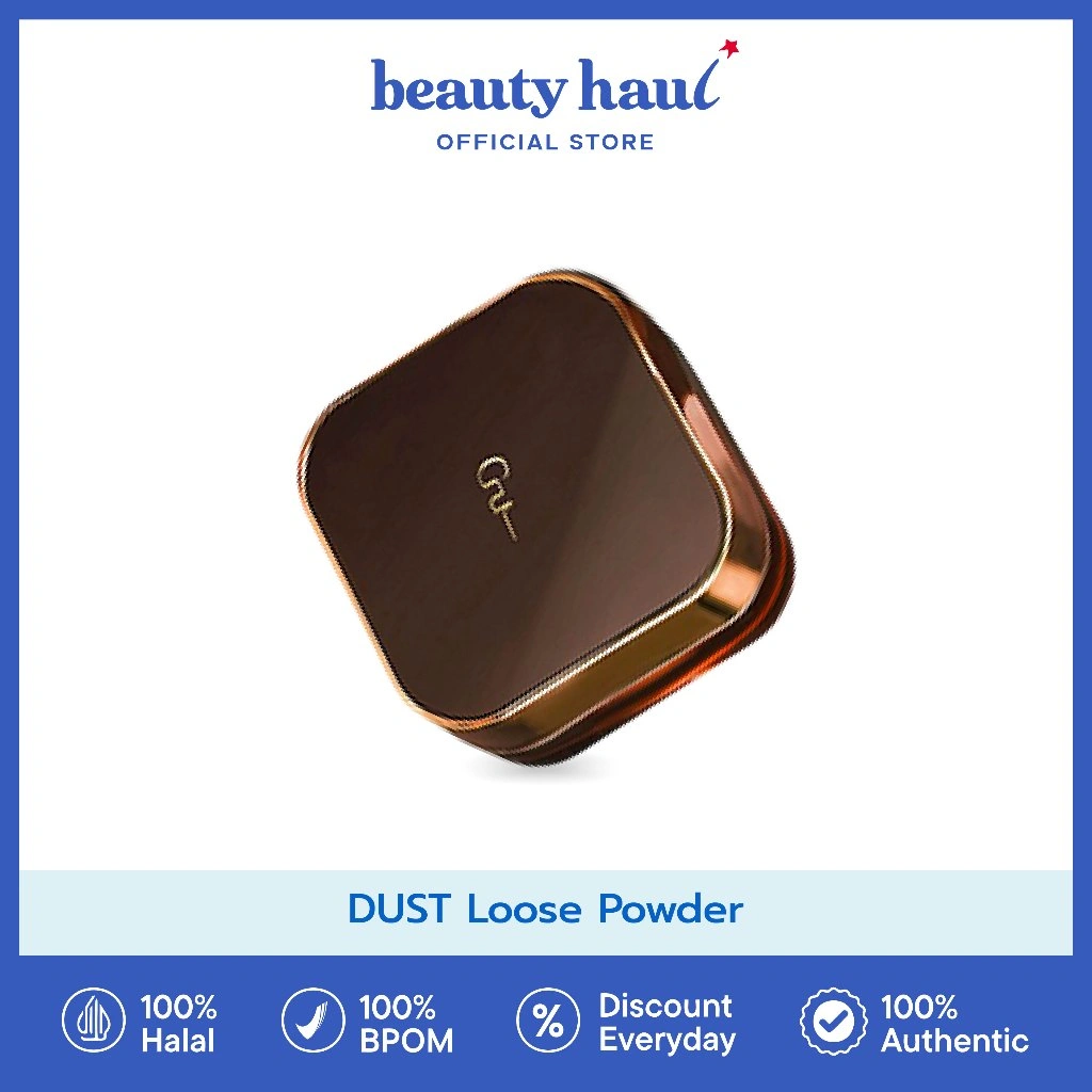 GUELE DUST Loose Powder - Oil Control Powder, Setting Powder untu Makeup Tahan Lama, Bedak Tabur untuk Tampilan Kulit yang Ringan dan Halus