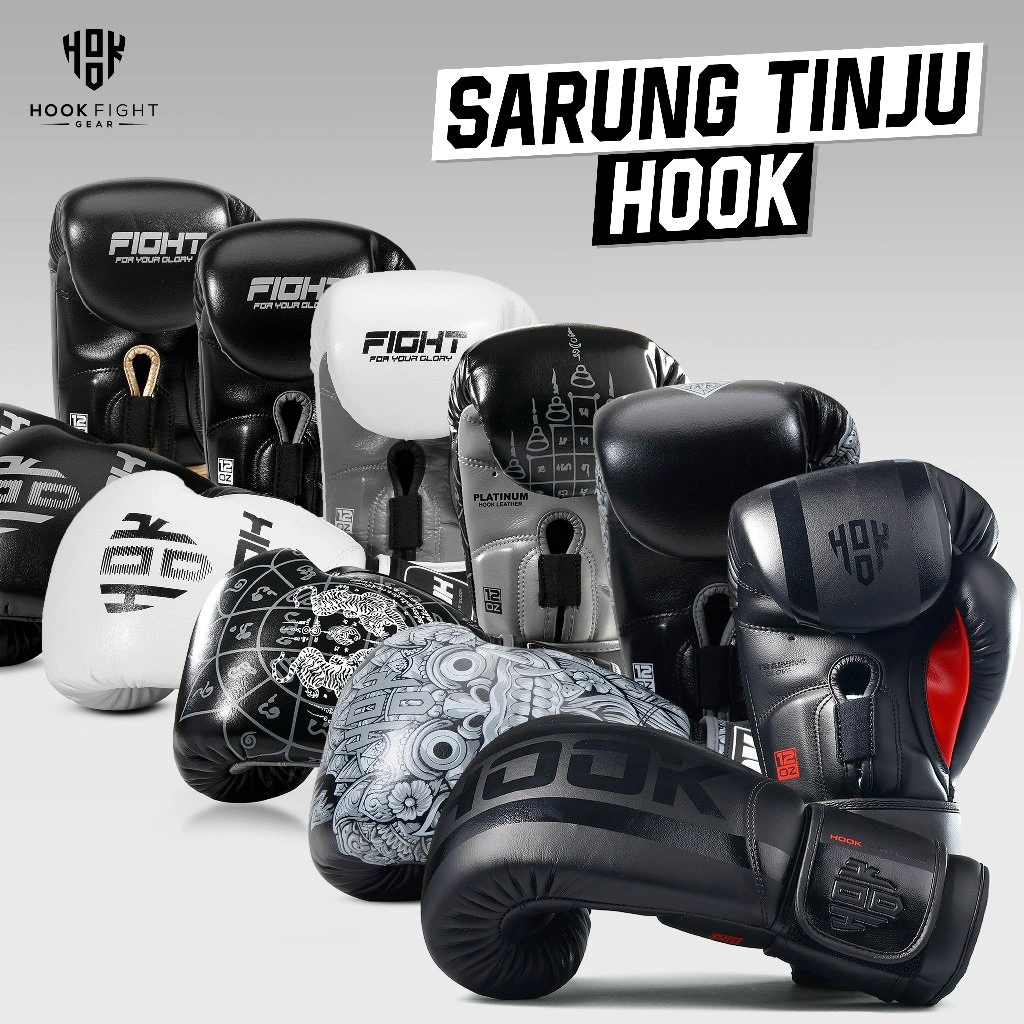 SARUNG TINJU HOOK FIGHT GEAR GOLD, SARUNG TINJU MUAY THAI HOOK, BOXING GLOVES HOOK, MUAY THAI GLOVES