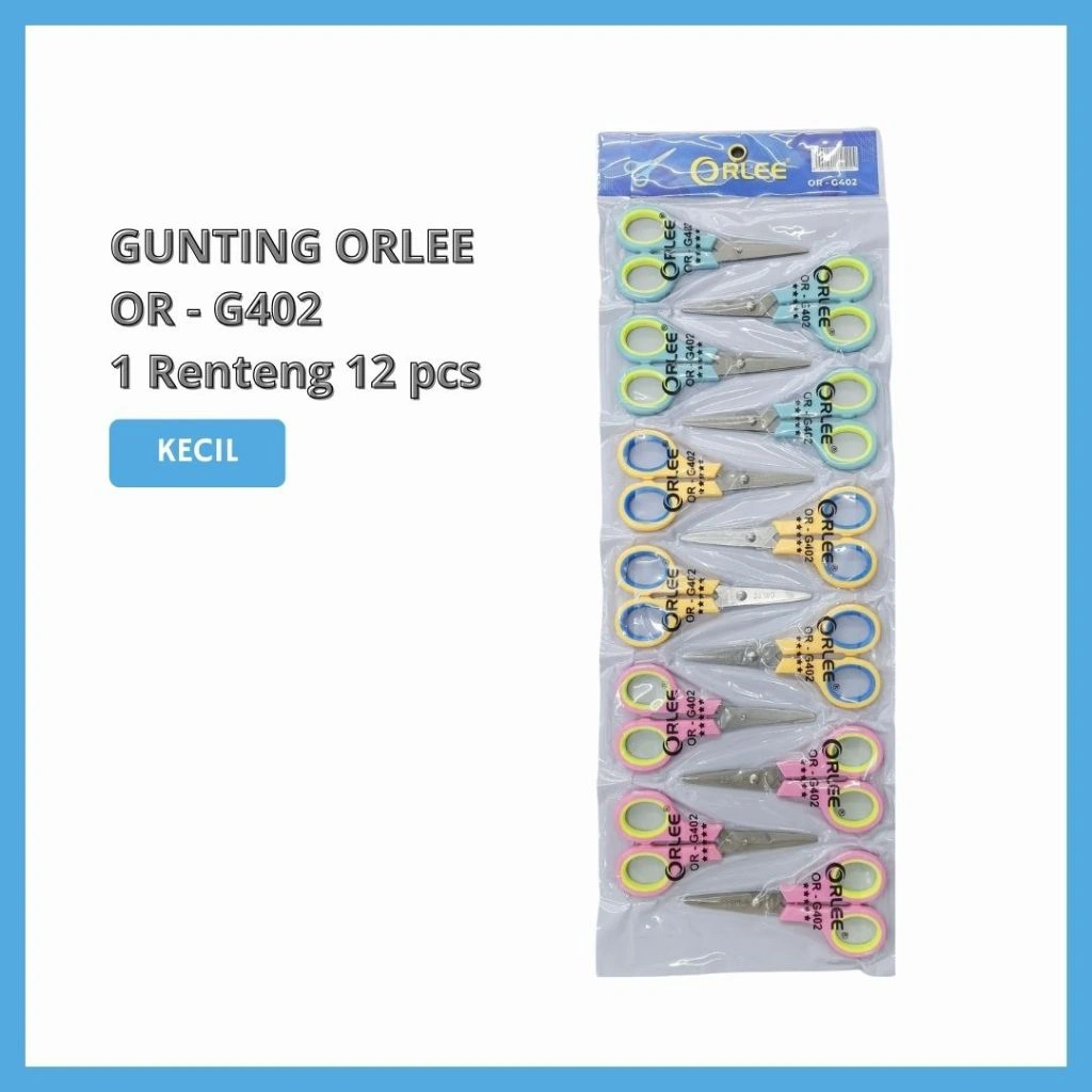[1Lusin/12Pcs] Gunting Kecil | Gunting Stainless | Gunting Kecil Tajam Stainless | Gunting - Orlee