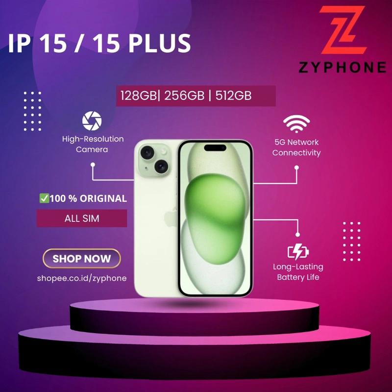 ZYPHONE lPHONE 15 PLUS / 15 512GB/256GB/128GB ORIGINAL LIKE NEW