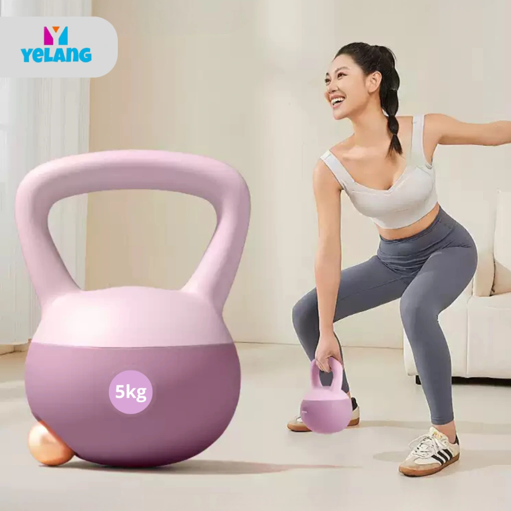 Pilates Soft Kettlebell Premium Mini Yoga Dumbel Lembut 5kg Gym Fitness