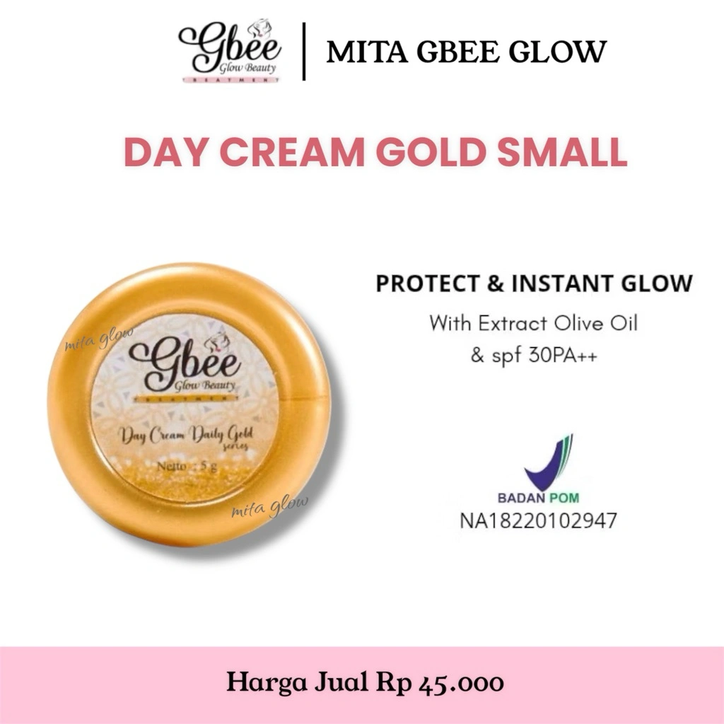 Gbee Glow Beauty Day Cream Kinclong Siang Series 5gr/  Gbee Glow Beauty / Cream Siang Mengandung Suncreen SPF 30 PA++