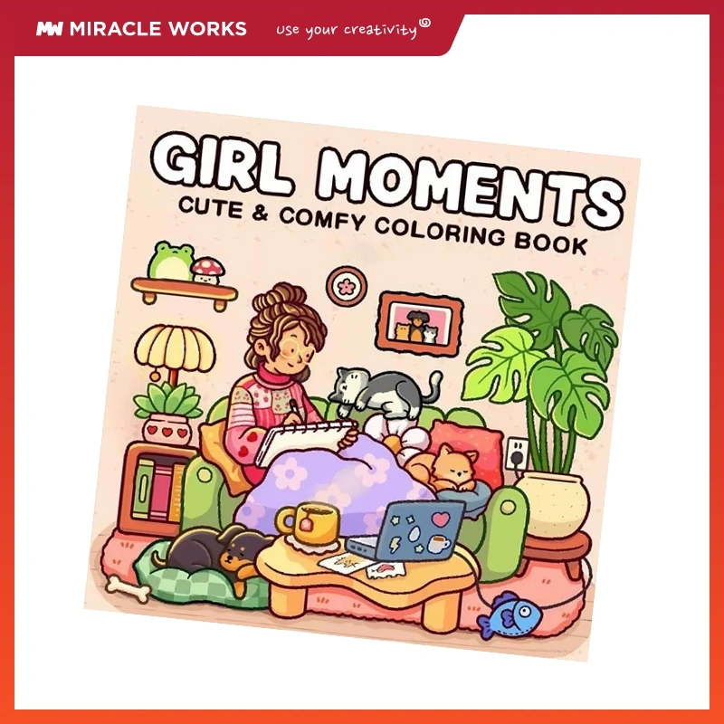MW Buku Mewarnai Buku Gambar Buku Coloring Book for Teens Buku Lukisan Diy Book Buku Stiker Mewarnai