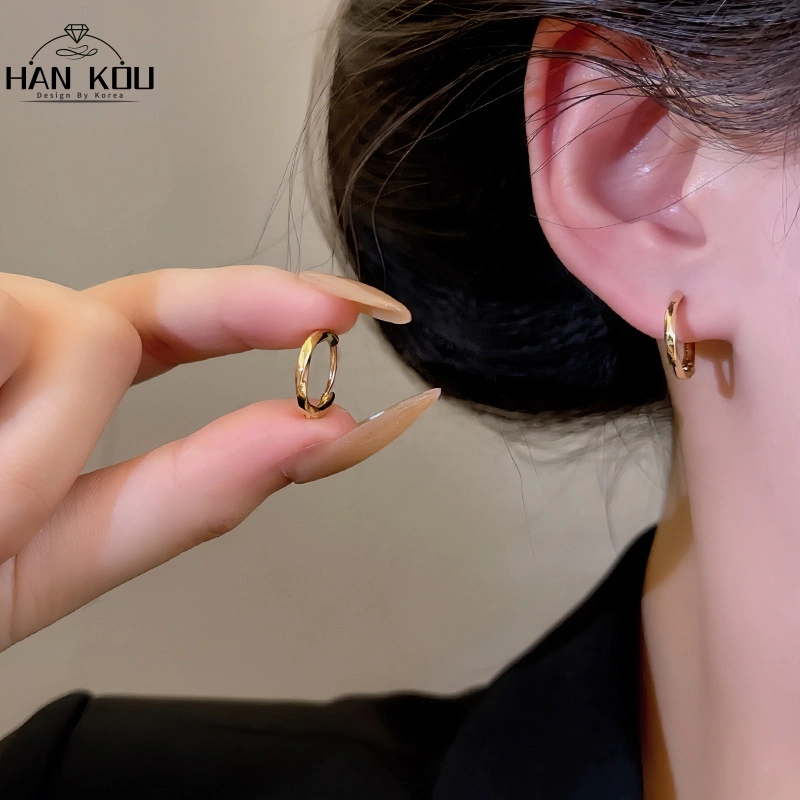 HANKOU-Anting Titanium Wanita Anti Karat Dan Anti Luntur Anting Wanita Hijab Korea Style A-13