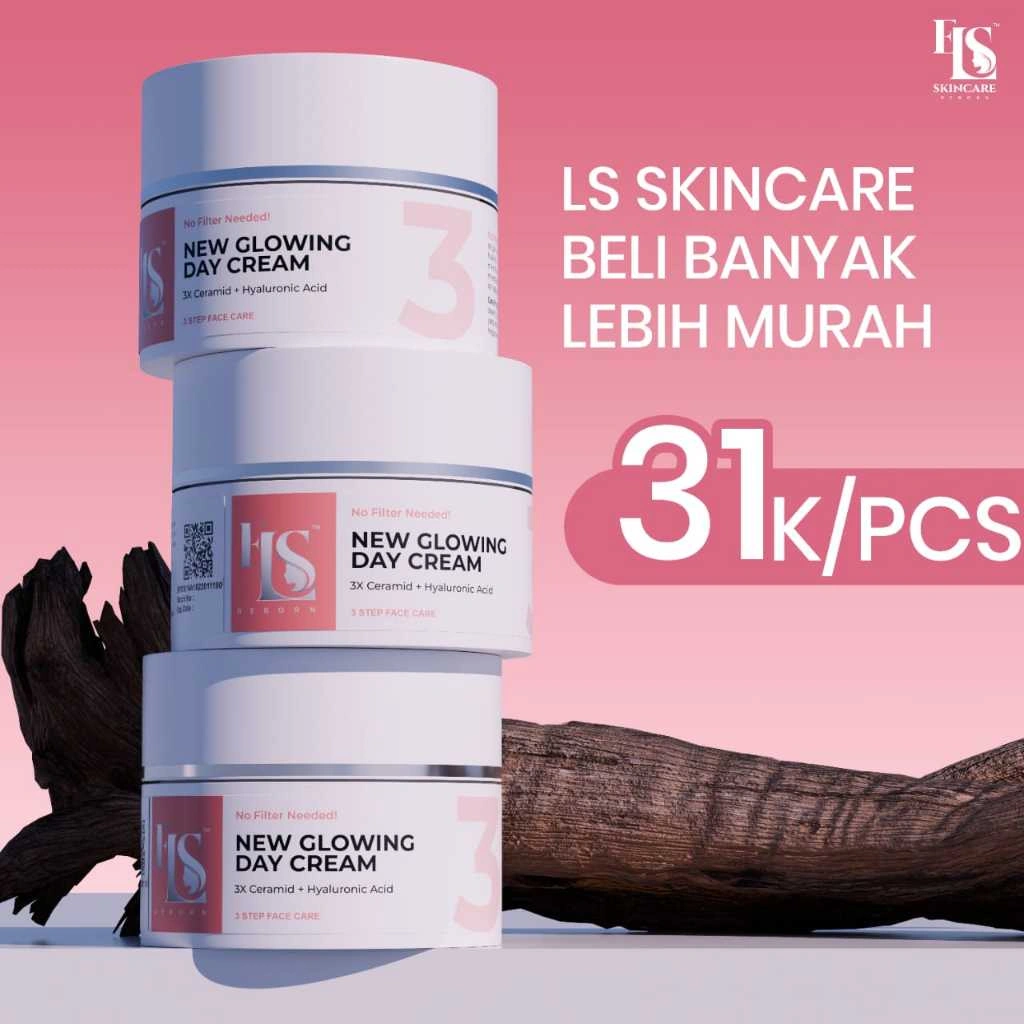 LS SKINCARE NEW GLOWING DAY CREAM SKINCARE HEMAT PERAWATAN KECANTIKAN KULIT  (ELSTM)