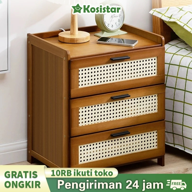Kosistar-Meja Nakas Minimalis Meja Nakas Serbaguna Bedside Table Meja Samping Kamar Tidur Kabinet