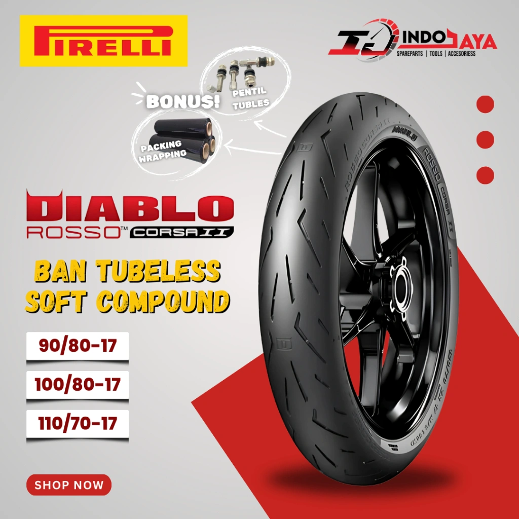 [READY COD] BAN PIRELLI DIABLO ROSSO CORSA 2 ( 90/80-17 / 100/80-17 / 110/70-17 ) SOFT COMPOUND RING 17 / BAN BALAP SOFT COMPOUND DRC 2 / BAN RACING BALAP DEPAN BELAKANG / DRC 2 / MAR1