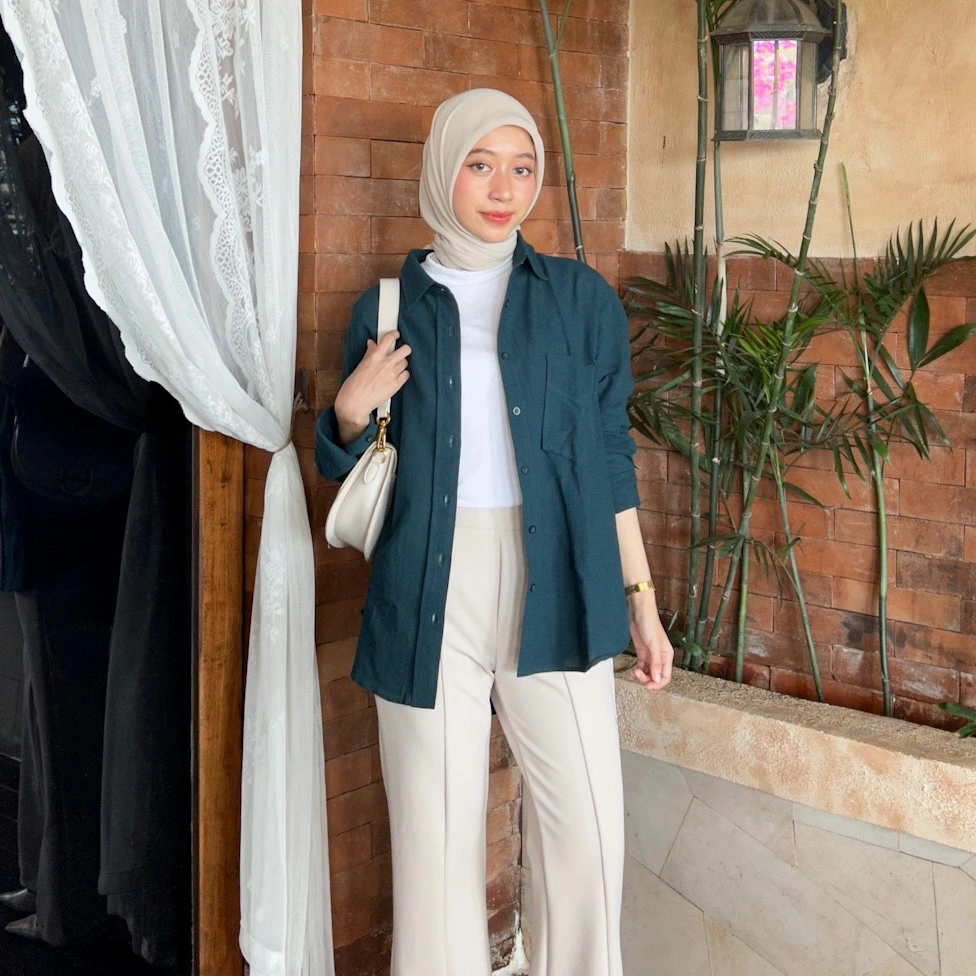 COTTONARY Lexi Shirt | Kemeja Katun Atasan Muslim Wanita Viral