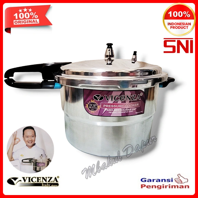 Panci Presto Presto Pressure Cooker Plus Kukusan Vicenza 12 Liter SNI V 328
