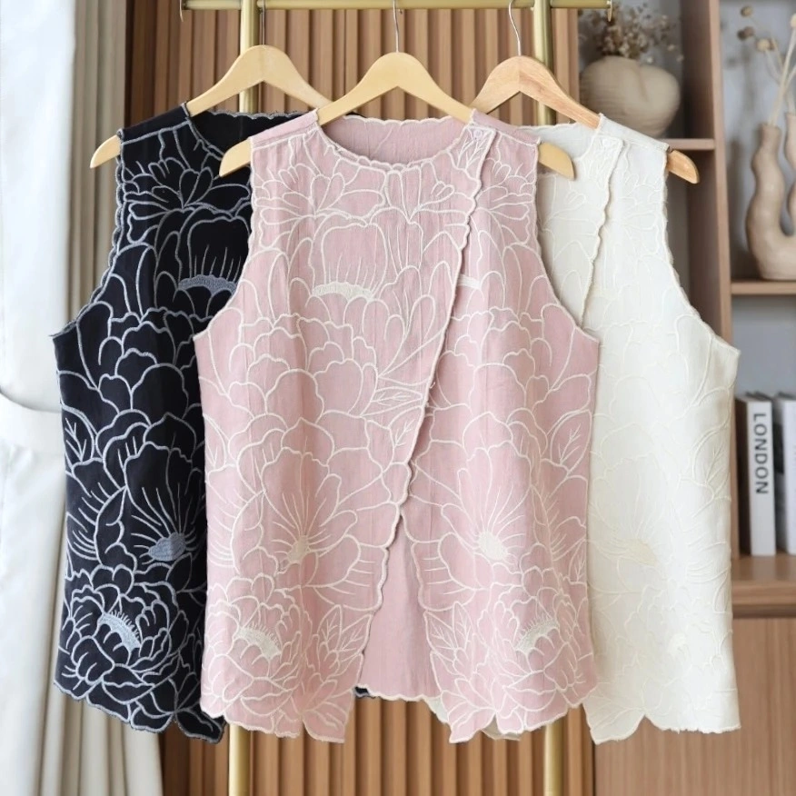 NJW - MELVY VEST / VEST BASIC WANITA / Vest Linen Atasan Wanita Vest Tanpa Inner