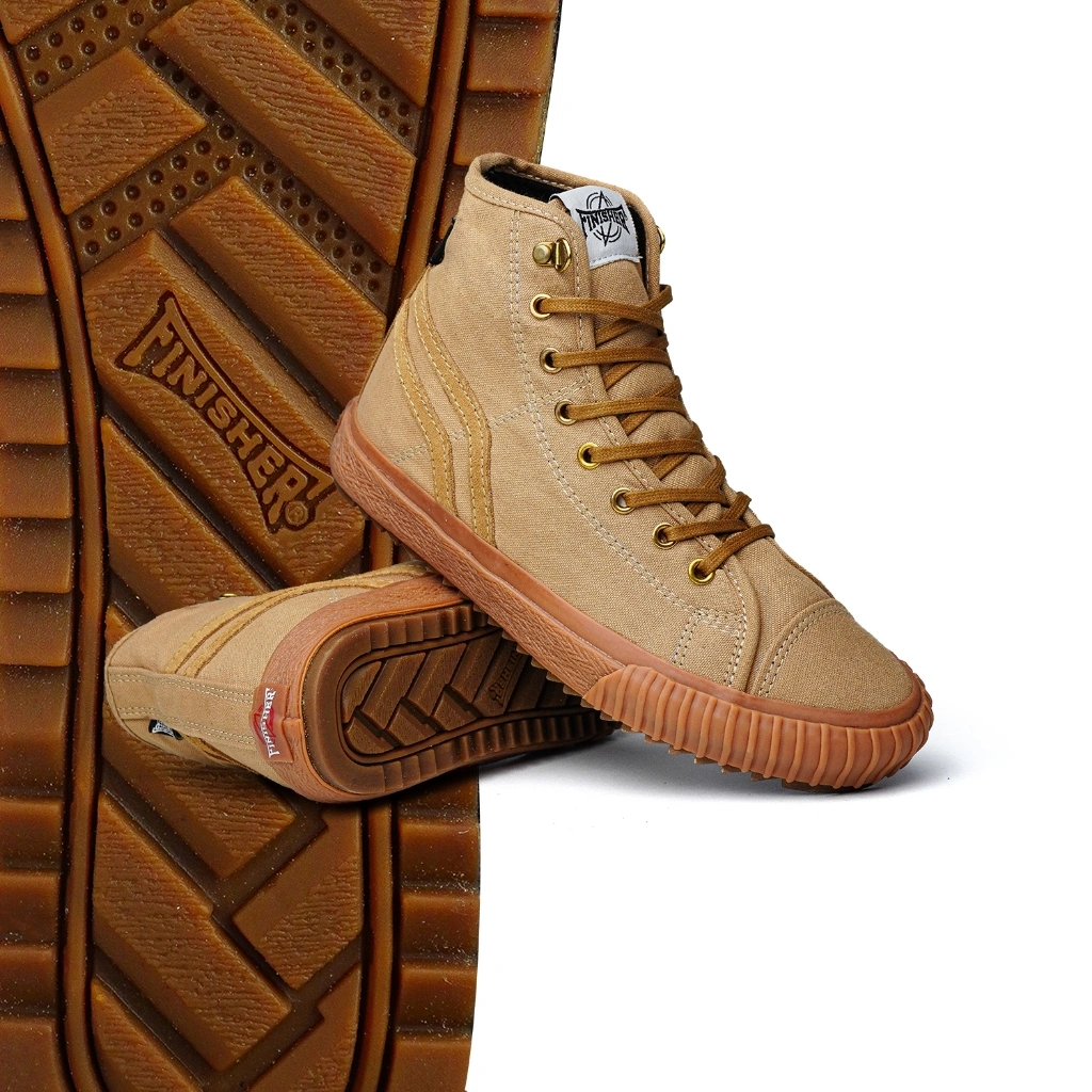 Finisher - Sepatu Sneakers Unisex Pria Wanita Outlander High Brown Gum