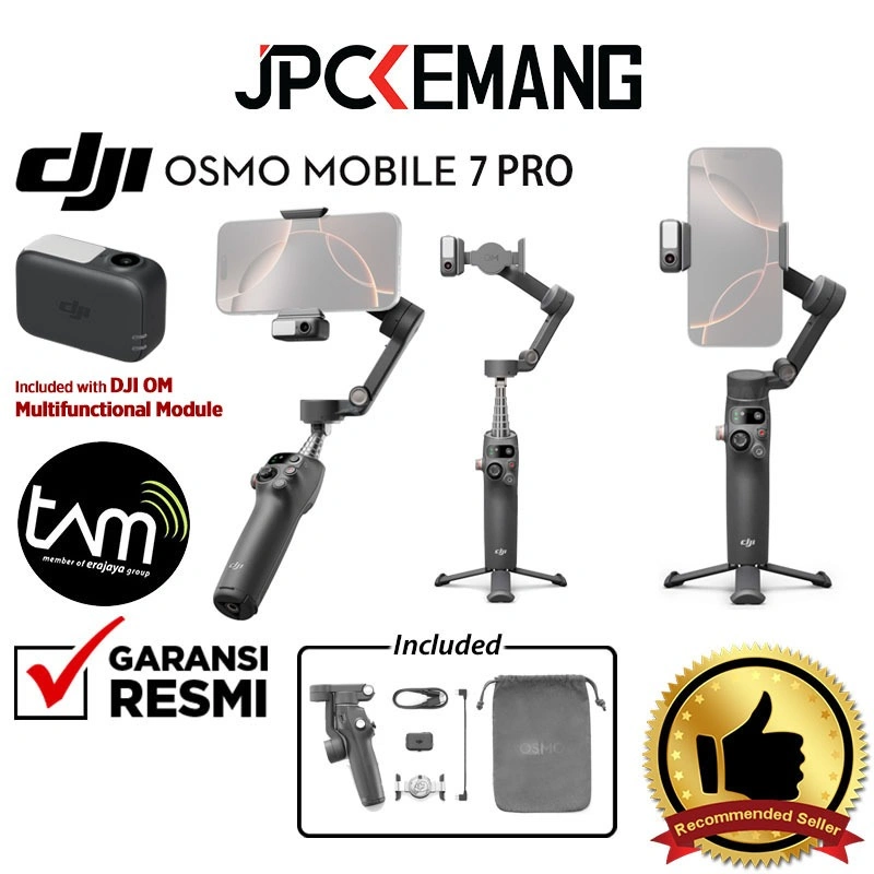 DJI Osmo Mobile 7 Basic / 7P Pro Gimbal Stabilizer Smartphone HP DJI OM7 Garansi Resmi
