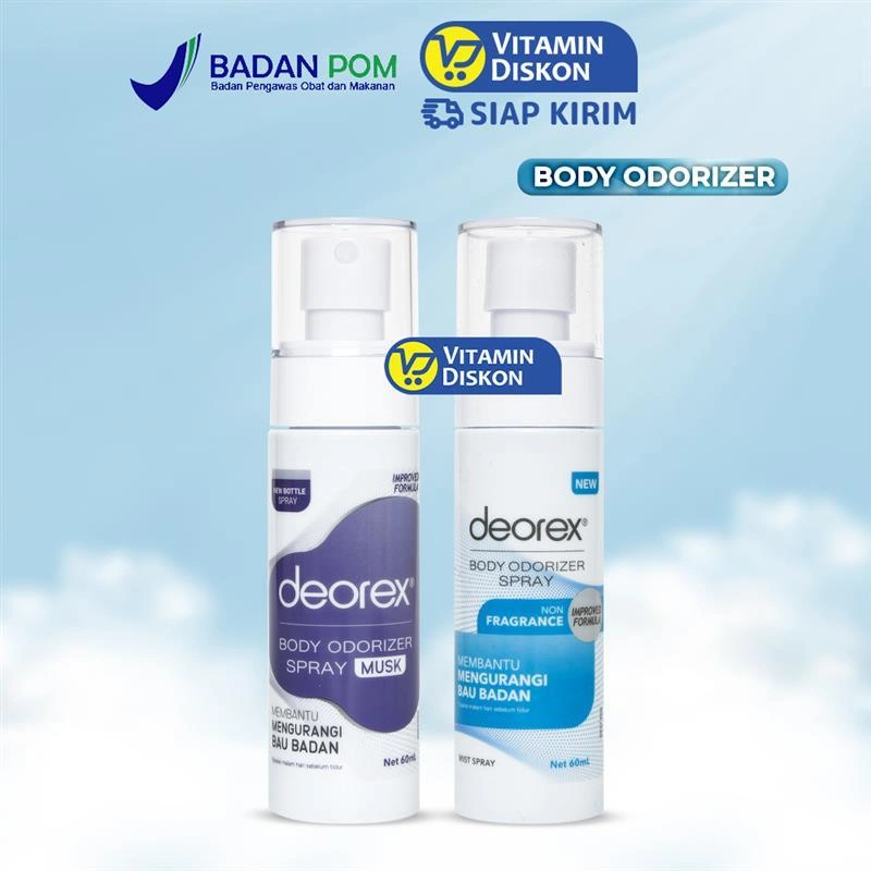 Deorex Body Odorizer Spray 60 Ml BPOM | Body Spray , Penghilang Bau Ketiak & Bau Kaki