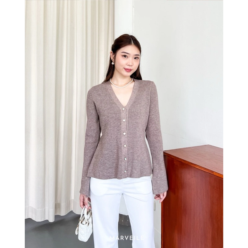 [ Marveile ] Keith Knitted Top / Atasan Korean Rajut Wanita