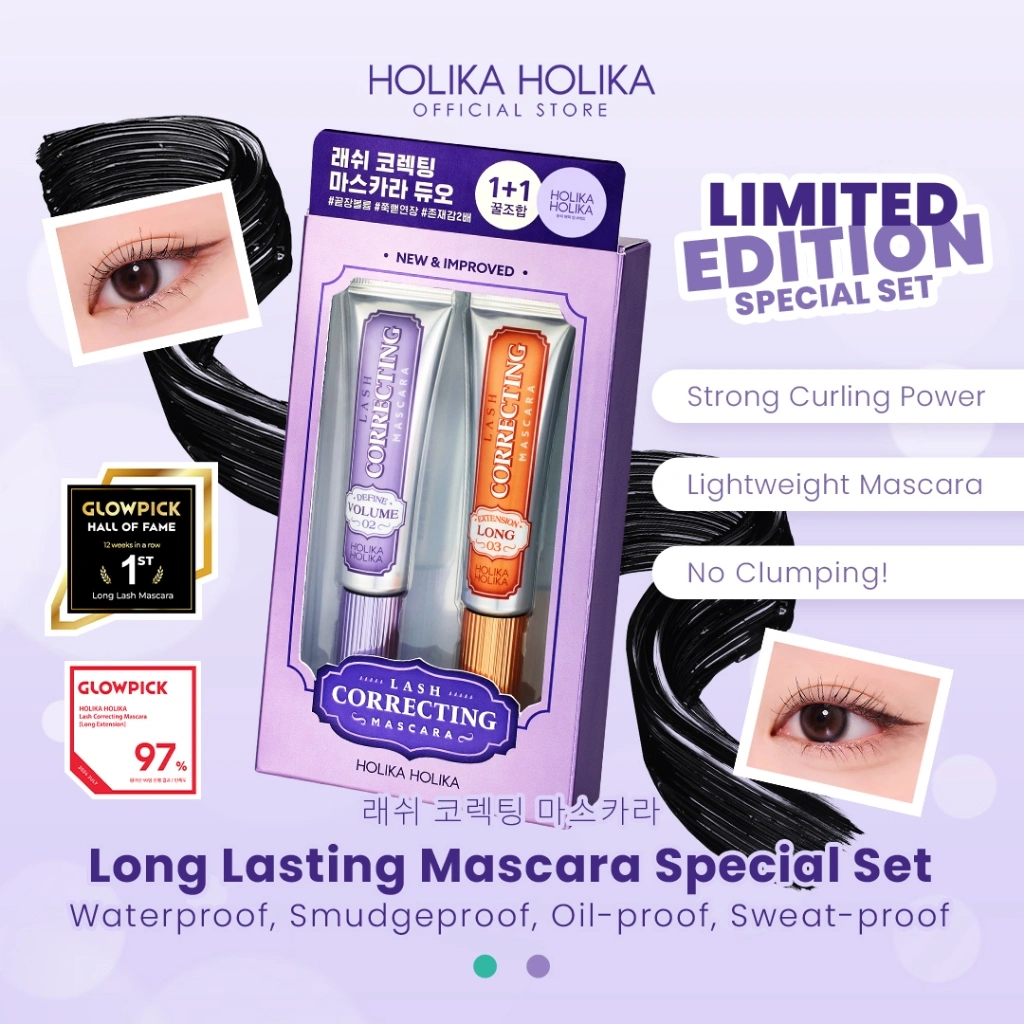 [LIMITED EDITION BUNDLE] Holika Holika Lash Correcting Mascara | Airy Lift Special Set