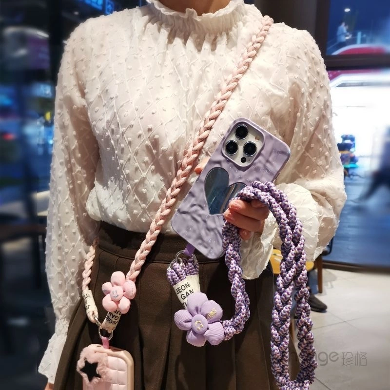 Tali HP Lanyard Universal Bisa Cross-body Motif Flower Gantungan Handphone
