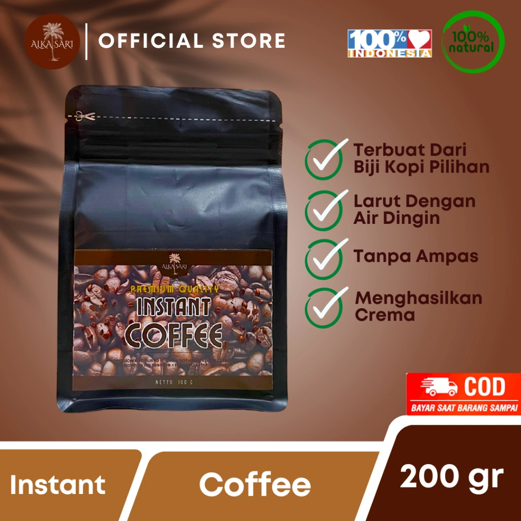 Instant Coffee / Bubuk Kopi Instan Tanpa Ampas Alka Sari
