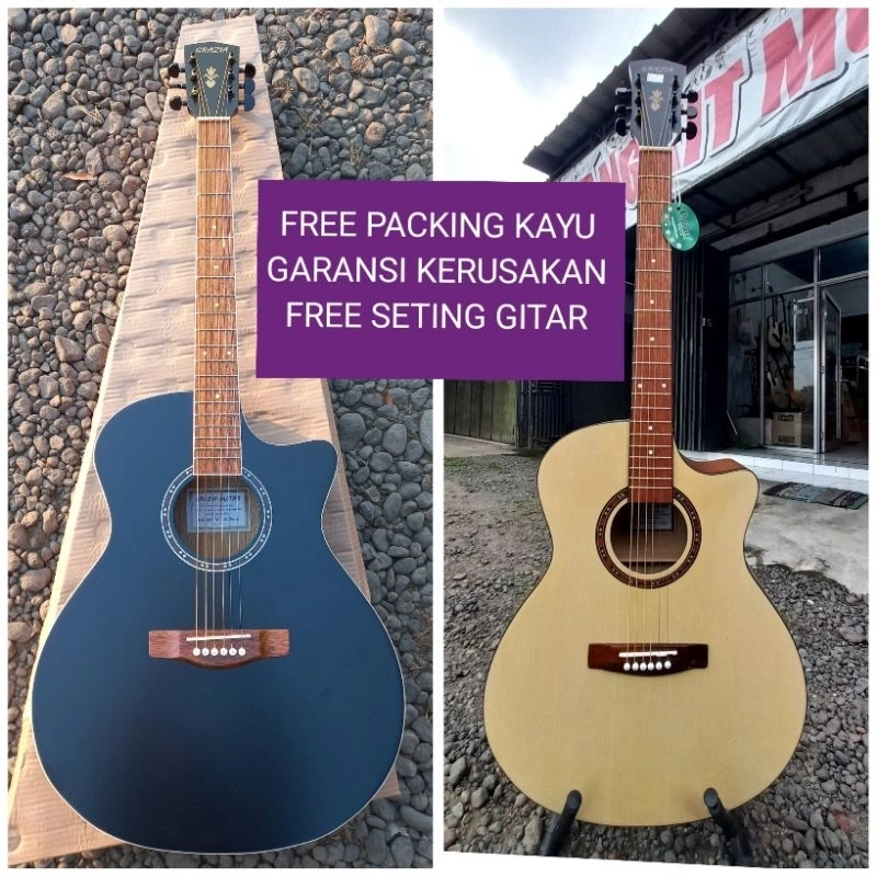 GITAR ORIGINAL GRAZIA MODEL TM 05 N GITAR AKUSTIK ELEKTRIK ORIGINAL