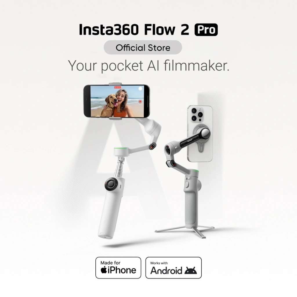 Insta360 Flow 2 Pro Smarphone Stabilizer Gimbal iPhone/ Android AI Auto Tracking