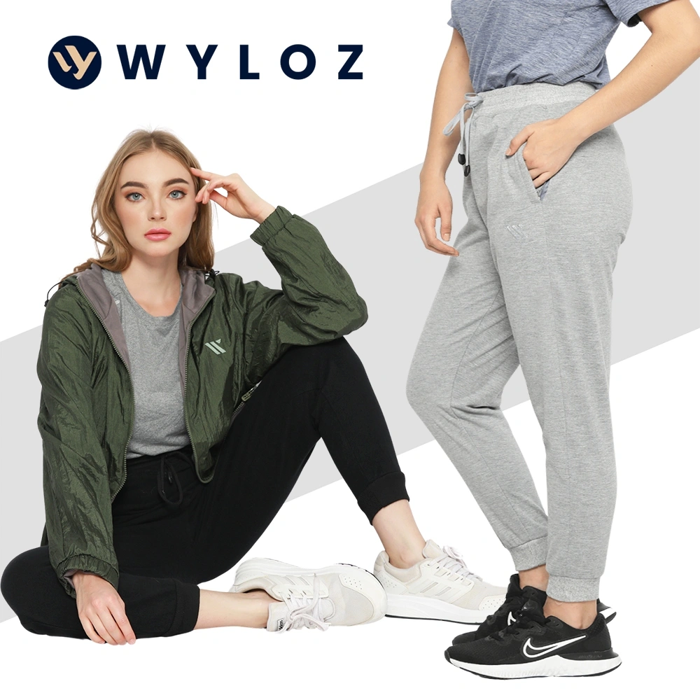 Wyloz Celana Training Jogger Pants Olahraga Sweatpants Jumbo Big Size Trening Panjang Sport Lari Running Jogging Sepeda Senam Pound Fit Yoga Aerobik Active Cewek Wanita Perempuan Remaja Dewasa