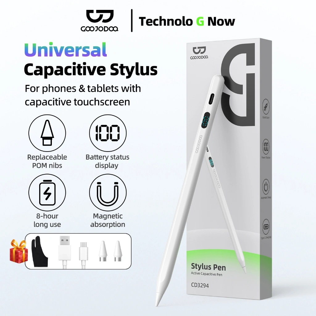 Goojodoq GD04 Stylus Pen Universal with battery indicator, suitable for Xiaomi, Huawei, PAD tablet and mobile phone