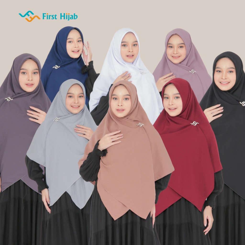 FIRST HIJAB - Athifa Hijab Segiempat Syar'i Bahan Wolfis | Hijab Kerja/Guru/Ngaji/Ustadzah