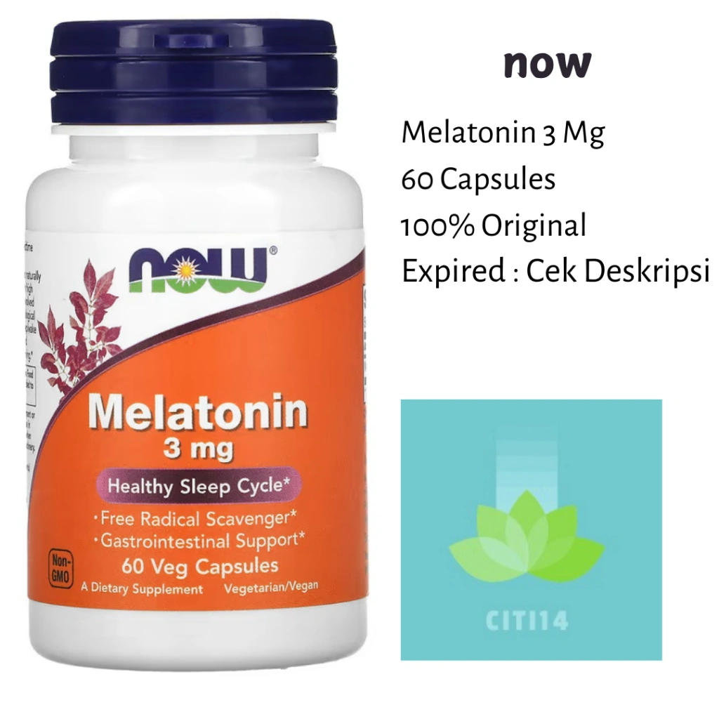 Now Foods Melatonin 3 mg 5mg 60 Veg Capsules